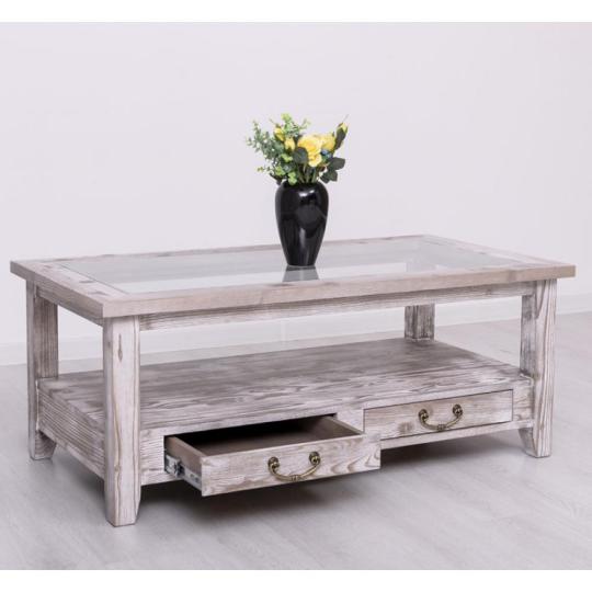 rusztikus uveges dohanyzoasztal fiokos tomorfa klasszikus patinas vintage butor egyedi butorok lameridiana lakberendezes country videki paraszthaz berendezes bronz fogantyu.jpg